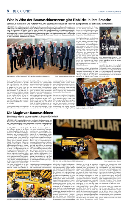 Who is Who der Baumaschinenszene gibt Einblicke in ihre Branche – Verleger, Herausgeber und Autoren von „Die Baumaschinenflüsterer“ feierten Buchpremiere auf der bauma in München
